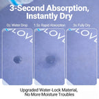 Bathroom Mat — Quick-Dry, Non-Slip, Plush, Absorbent, Machine Washable
