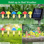 Whimsical Solar Mushroom Lights