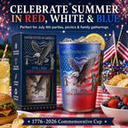 Pour Cold Beer & Watch Hidden Patriotic Design Reveal | Magic Color Changing Cup