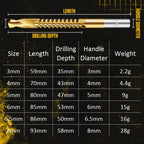Satsus| Titanium-coated high-speed steel bits with tags (6 pcs.)