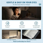 LED Book Reading Light — Portable, Rechargeable, Adjustable Brightness, Clip-On, Eye-Caring, Flexible Neck