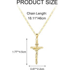 Sculpted Detail Crucifix Pendant