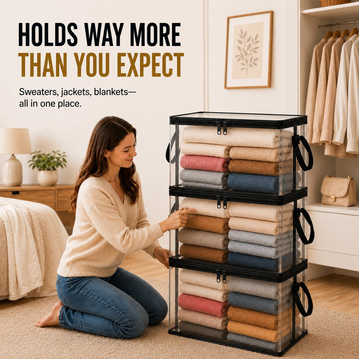 Large Heavy-Duty Thick Plastic Clear Storage Bag