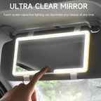 LED Car Sun Visor Mirror Light — Dimmable, Rechargeable, Touch Control, Portable, Universal Fit, USB Powered