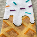 Ice Cream Waffle Pattern Socks
