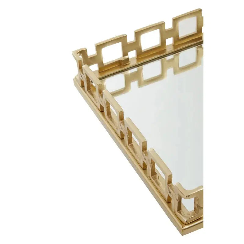 Square Gold Mirrored Tray