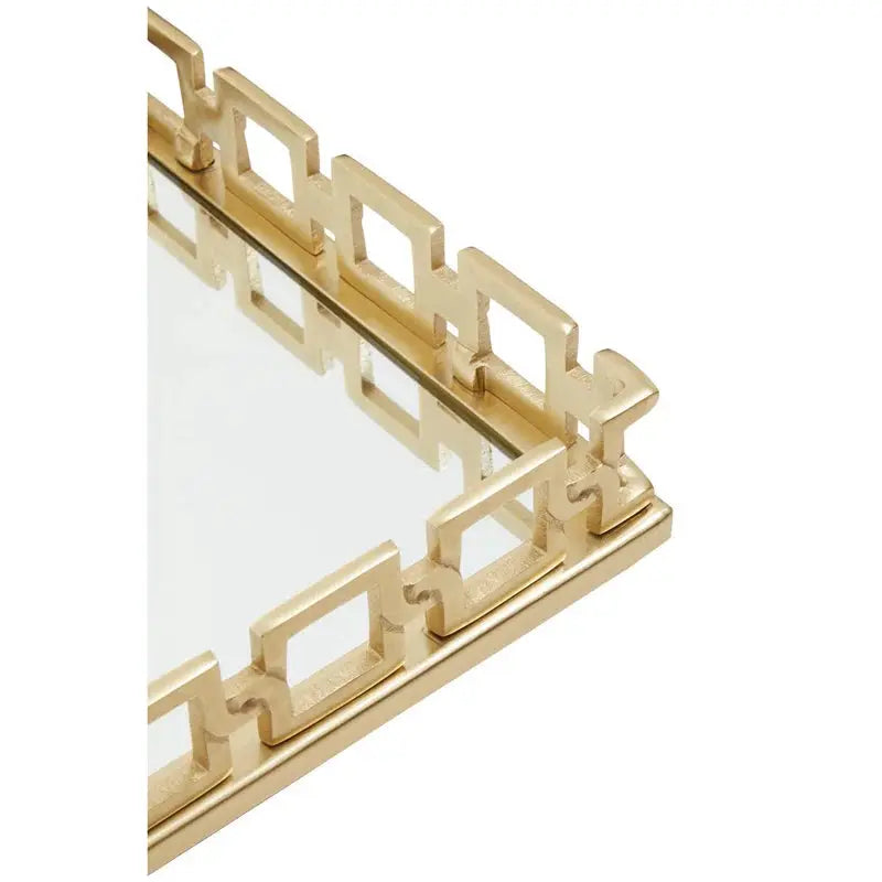 Square Gold Mirrored Tray