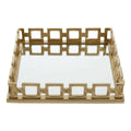 Square Gold Mirrored Tray