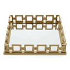 Square Gold Mirrored Tray