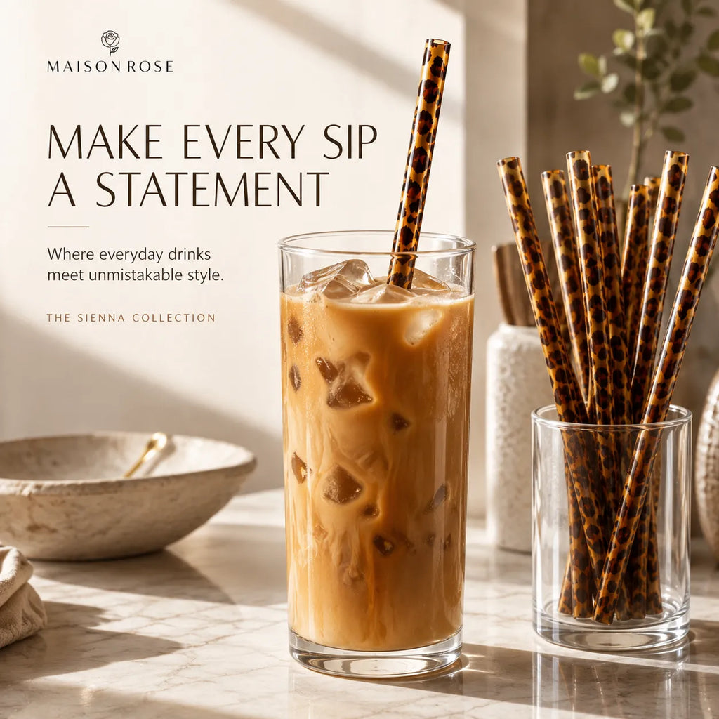 Sienna Leopard Straw