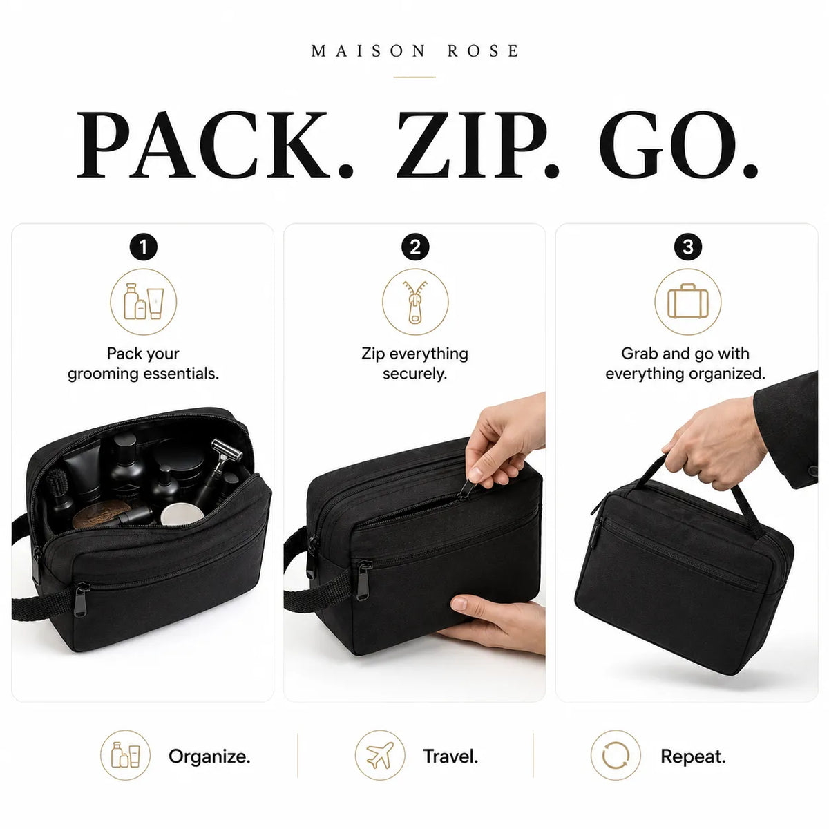 The Stealth Dopp Kit – Premium Waterproof Organizer