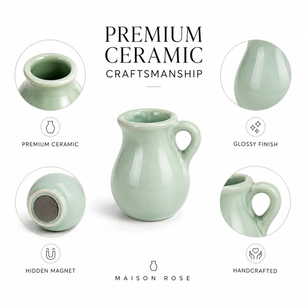 Flora Mini Vase Ceramic Magnets
