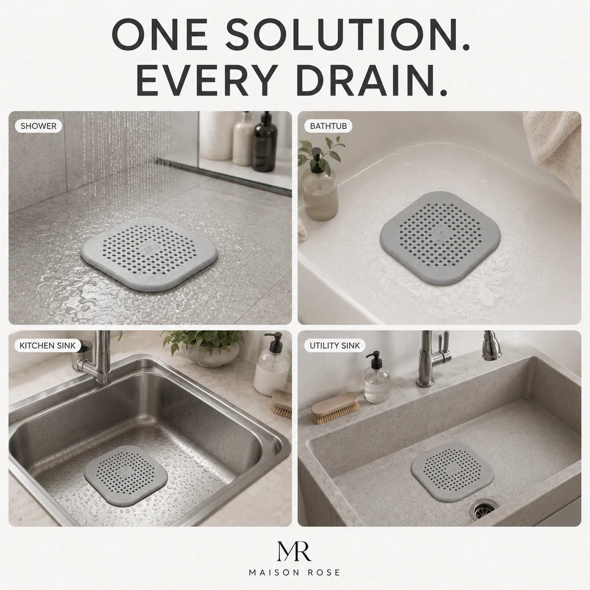 DrainSnap – Universal Silicone Hair Catcher & Drain Filter