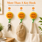 BloomHook – Retractable Sunflower Wall Hook