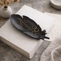 Feather-Shaped Concrete Jewelry Tray