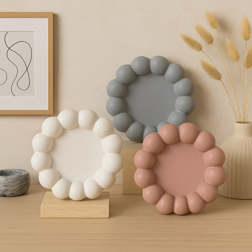 Bubble-Edge Concrete Jewelry Tray