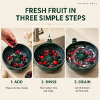 BerryBloom – Ceramic Fruit Rinsing Bowl