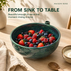 BerryBloom – Ceramic Fruit Rinsing Bowl