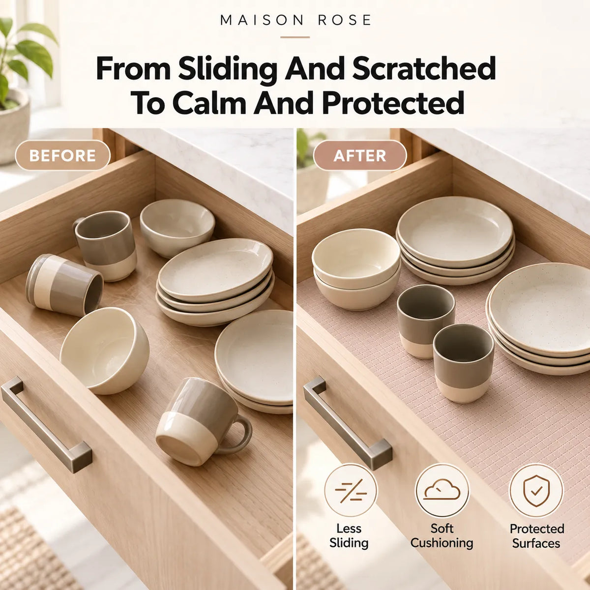 GripNest – Non-Slip Drawer & Shelf Liner