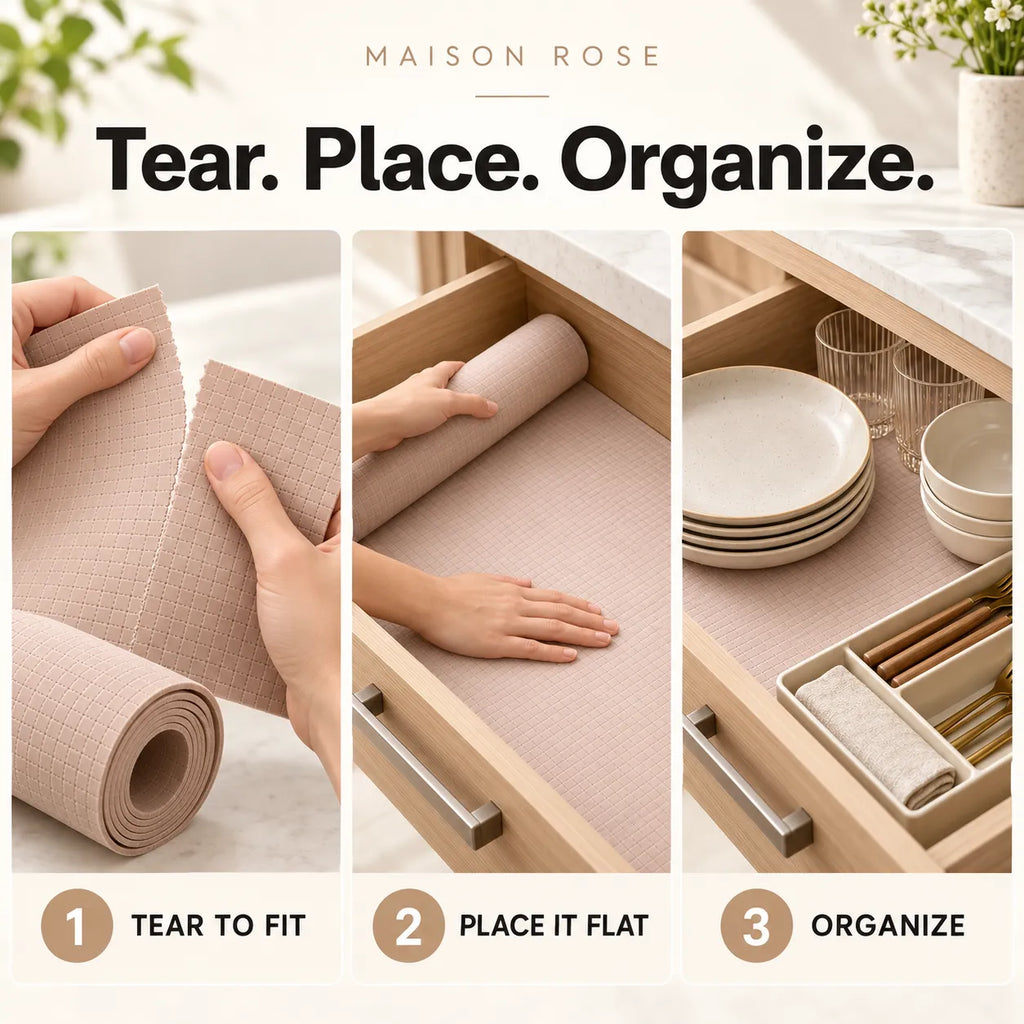 GripNest – Non-Slip Drawer & Shelf Liner
