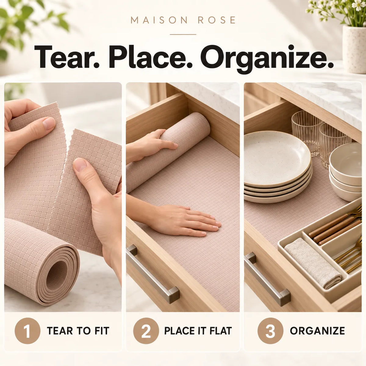 GripNest – Non-Slip Drawer & Shelf Liner