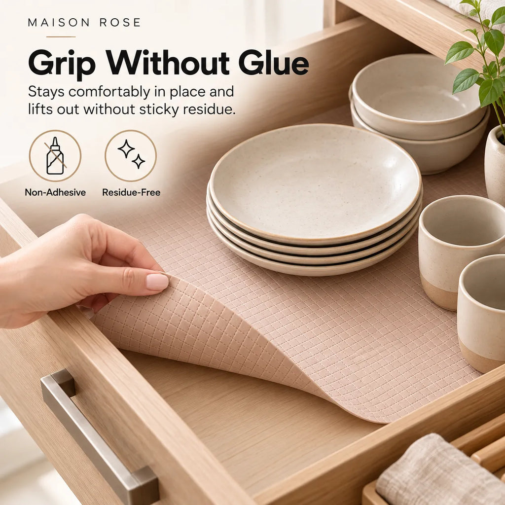 GripNest – Non-Slip Drawer & Shelf Liner