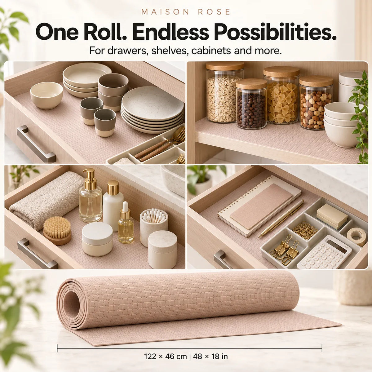 GripNest – Non-Slip Drawer & Shelf Liner