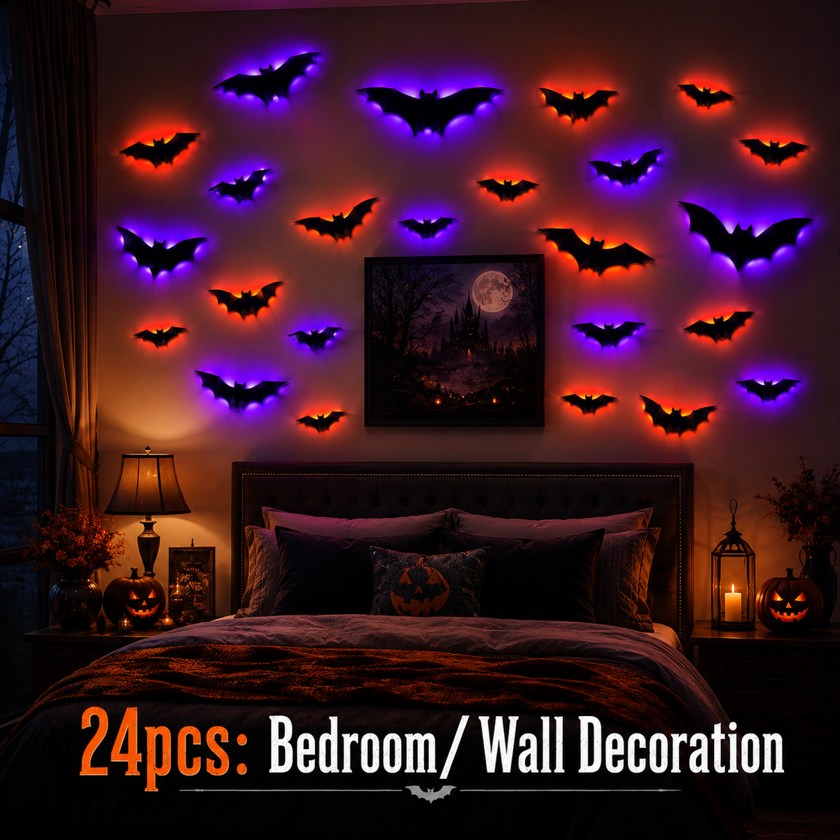 3D LED Flying Bat Wall Decor