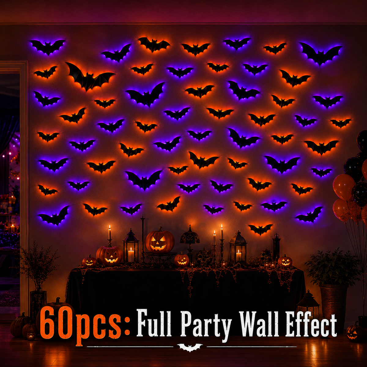3D LED Flying Bat Wall Decor