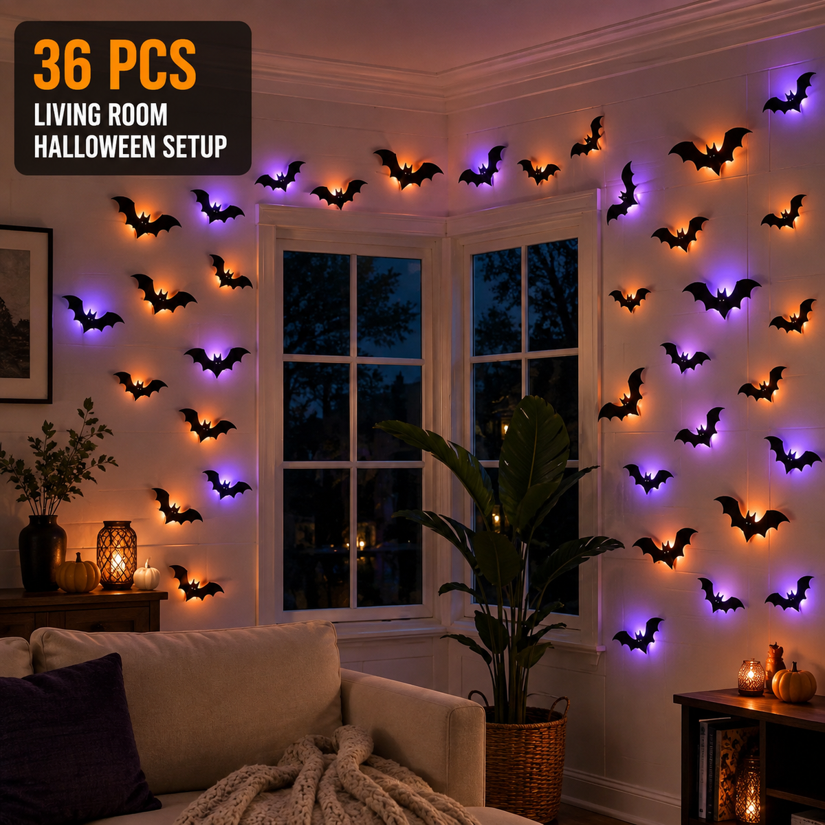 3D LED Flying Bat Wall Decor