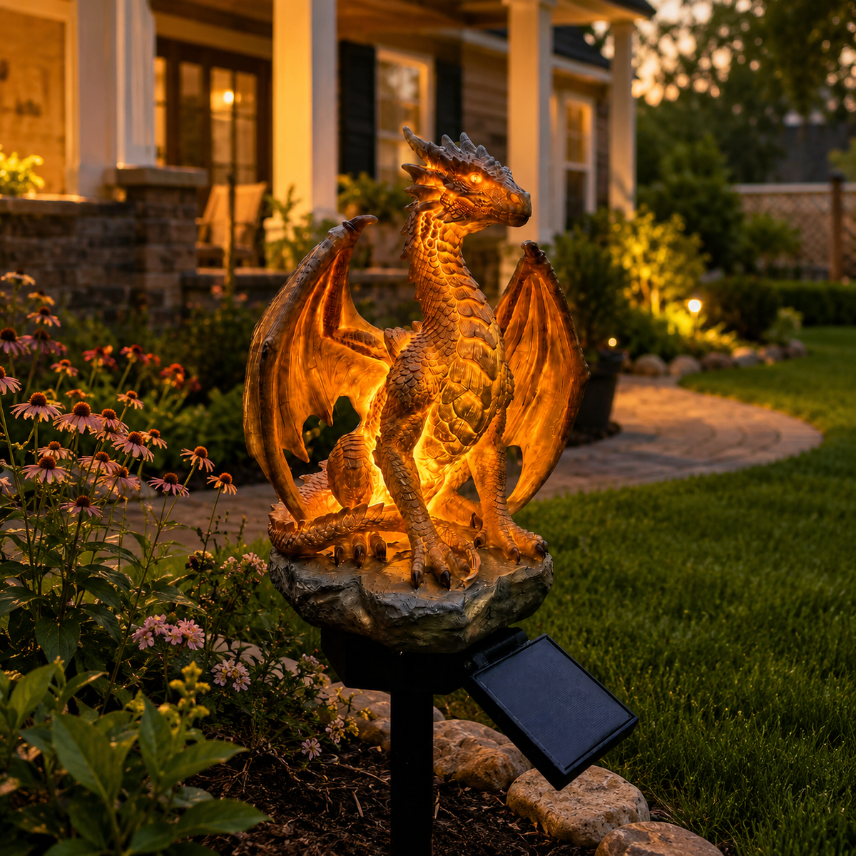 Amethyst Crystal Dragon – Solar Dragon Crystal Garden Light