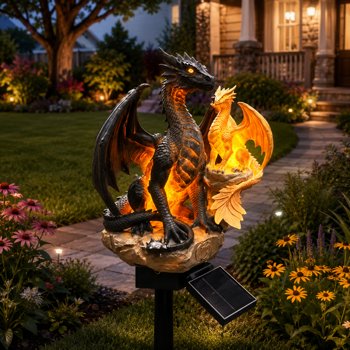 Amethyst Crystal Dragon – Solar Dragon Crystal Garden Light