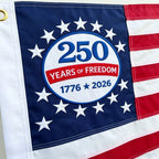 250th Anniversary USA Commemorative Flag (3x5 Ft),Double-Sided Embroidered