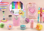 DIY Nail Flatback Rhinestones Kit | 40.000+ AB Crystal Gems with Adhesive & Pickup Tool for Salon-Quality Nail Art-8YF7