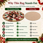 Christmas 3D Optical Illusion Round Floor Mat – 80 cm