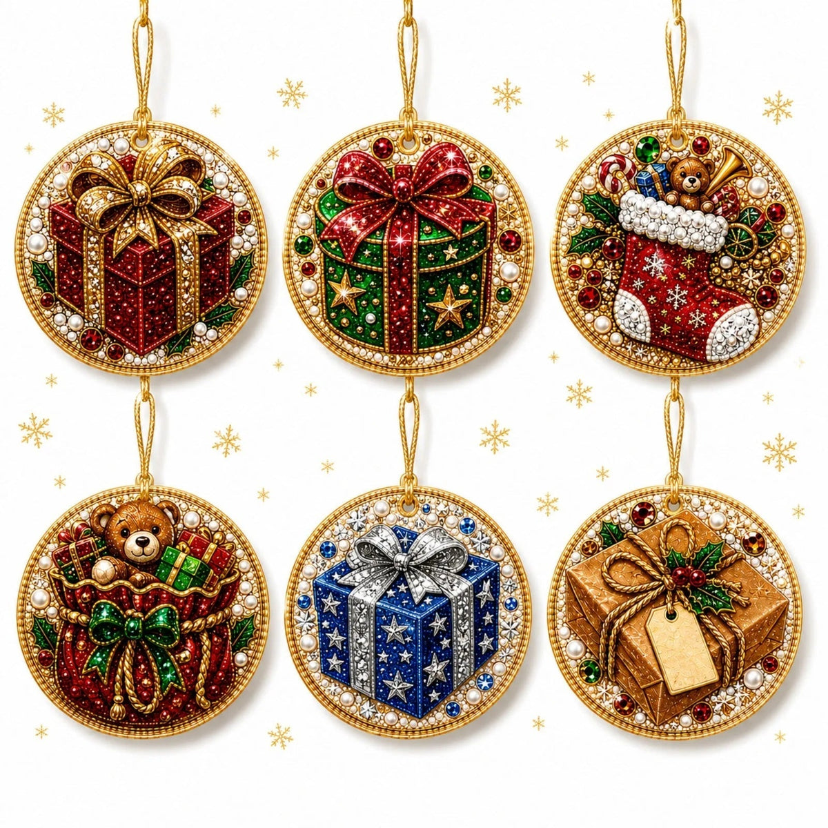 DIY Christmas Wooden Diamond Art Ornament Set