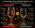 Halloween 3D Stemmed Wine Goblet
