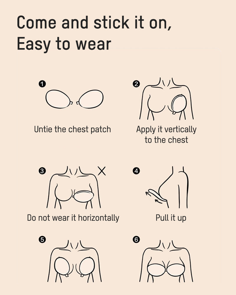 1Front Closure Adhesive Invisible Push-Up Bra(2 Pairs)