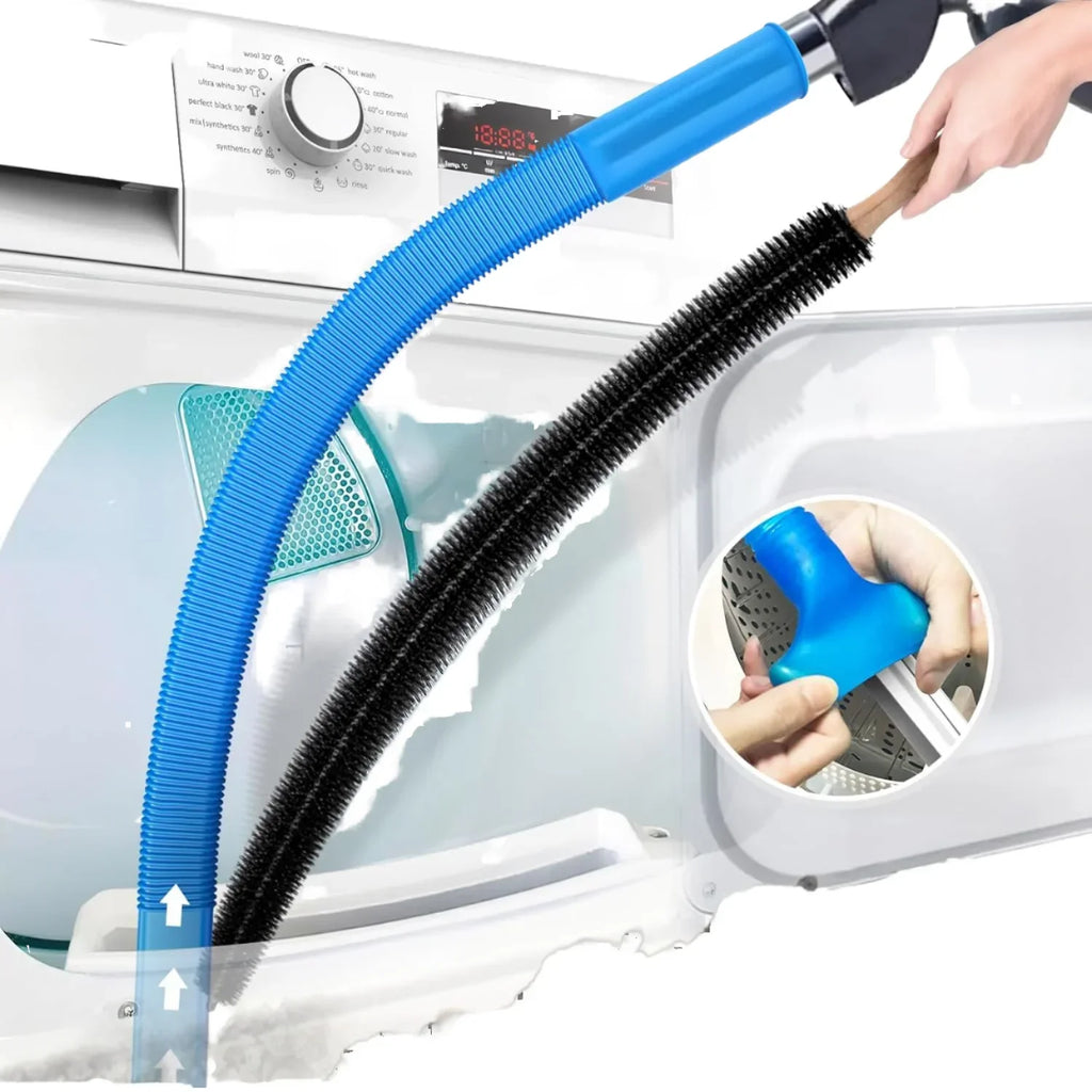 Dryer Vent Cleaner Kit — Flexible, Rotating Brush, Lint Remover, Duct Cleaning, Chimney Sweeper, Power Drill Attachment