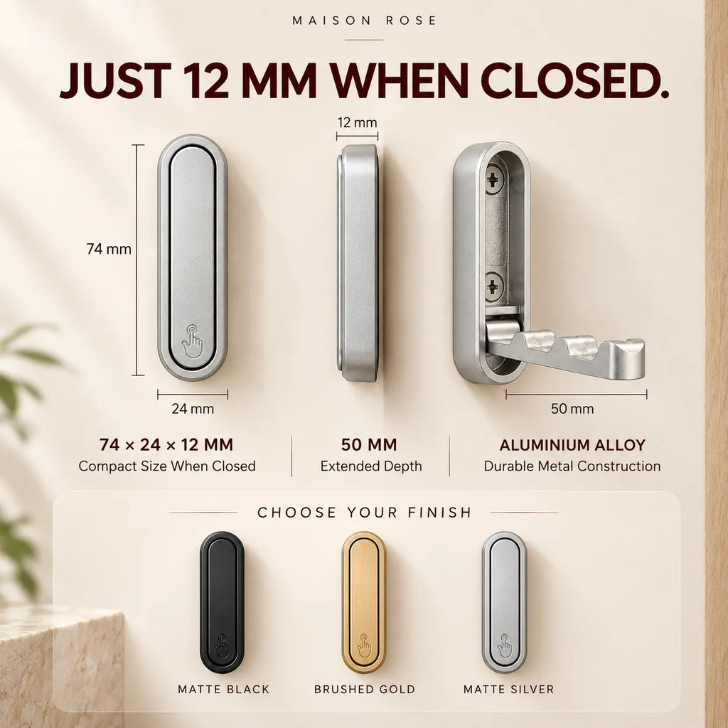 HideHook – Foldable Wall-Mounted Coat Hook