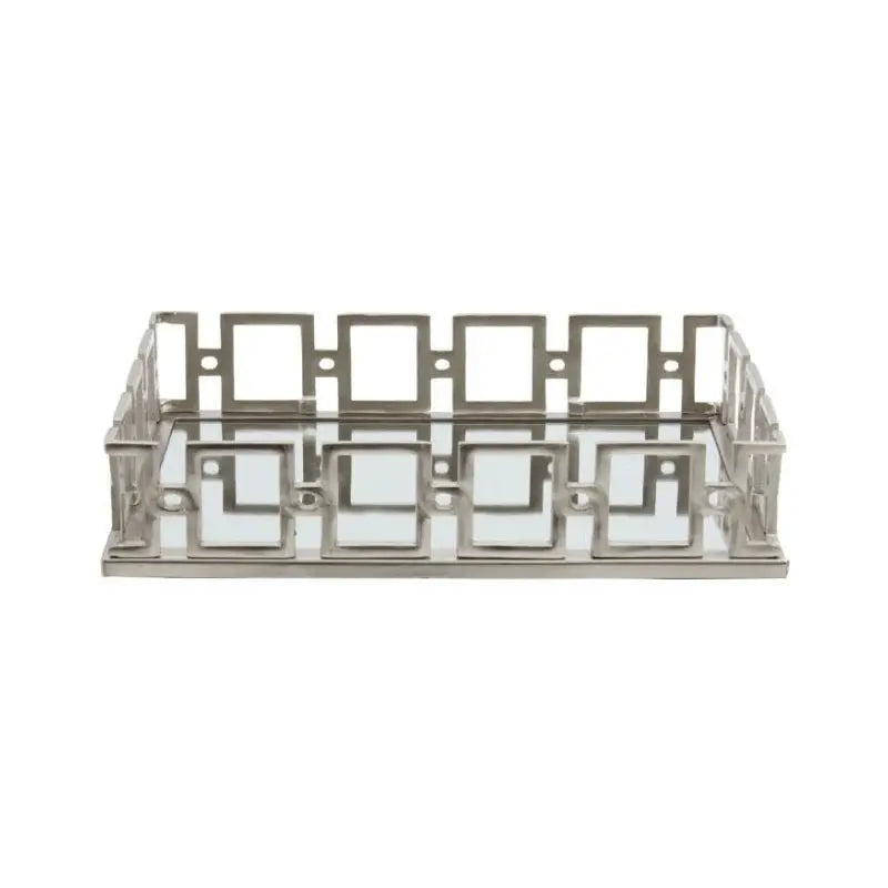 Rectangular Nickel Mirrored Tray