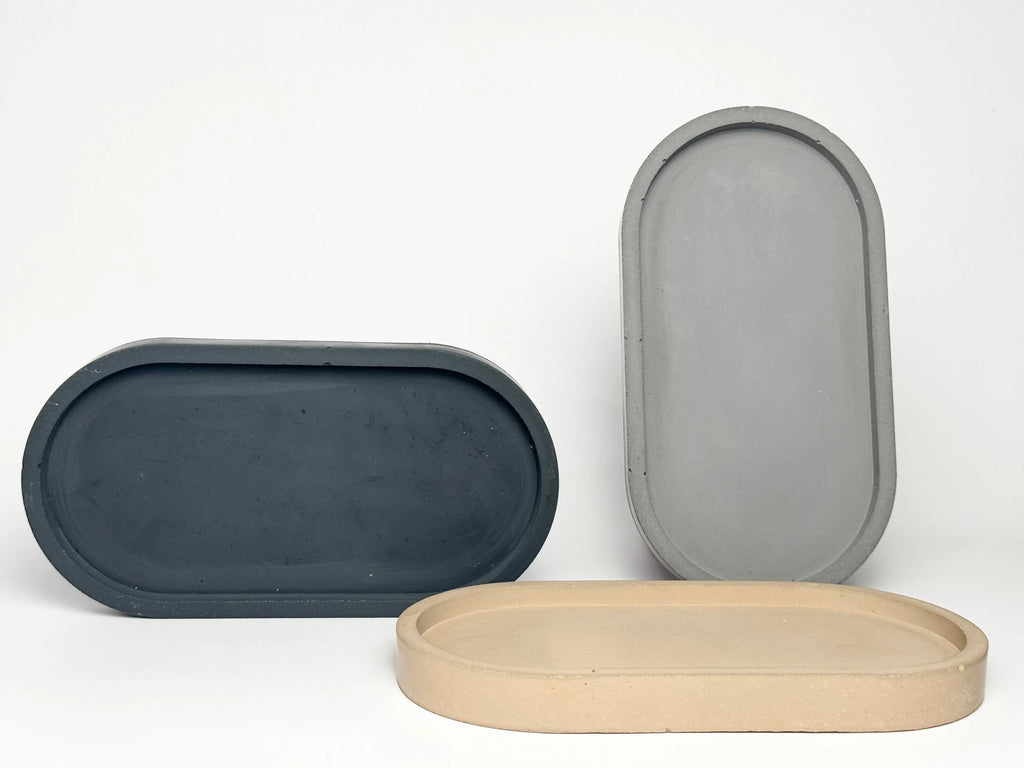 Oval Concrete Jewelry & Soap Tray