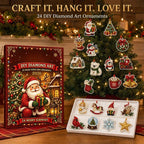 24-Piece Christmas Diamond Art Ornament Kit