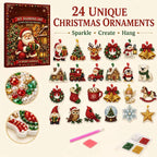24-Piece Christmas Diamond Art Ornament Kit