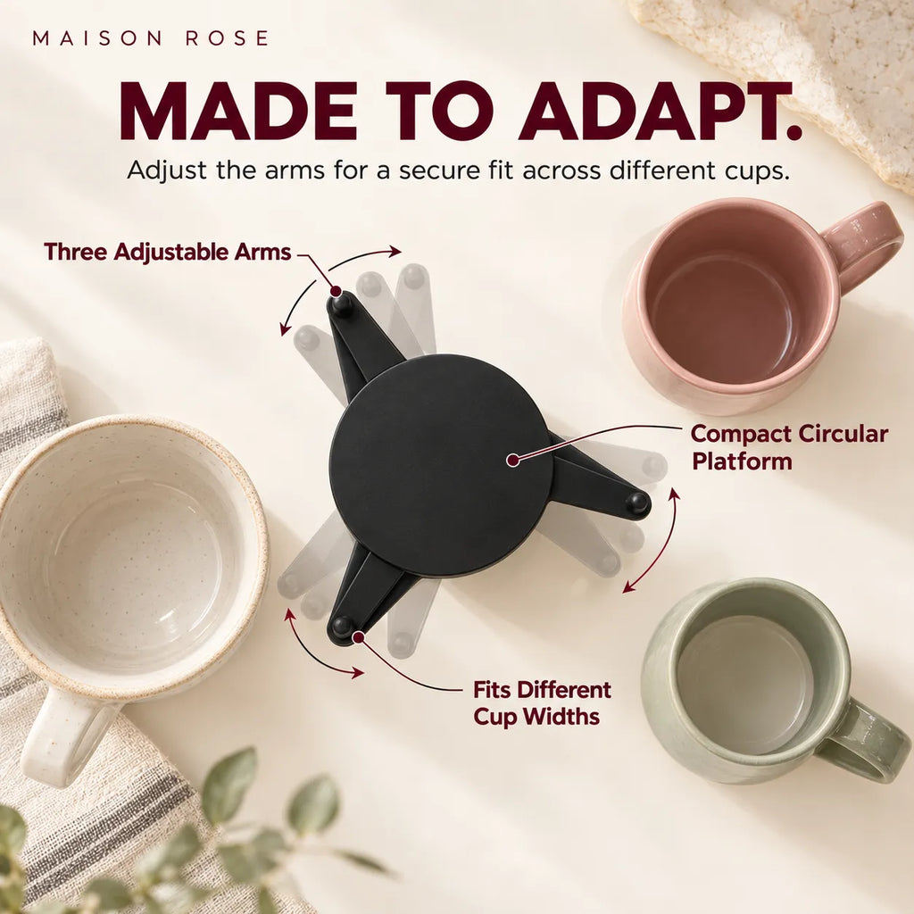 MugNest – Adjustable Cup Stacking Organizer