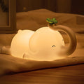 Satsus® Squishy Silicone Flying Elephant LED Night Light - Perfect Gift for Kids and Girls