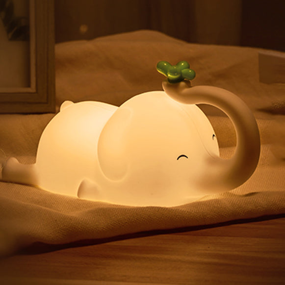 Satsus® Squishy Silicone Flying Elephant LED Night Light - Perfect Gift for Kids and Girls