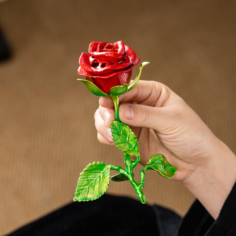 Vintage Rose Incense Burner – A Thoughtful Gift for Meditation & Relaxation Lovers