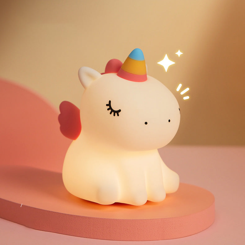 Satsus® Unicorn Night Light LED Squishy Tap Lamp Best Gift for Baby and Girl