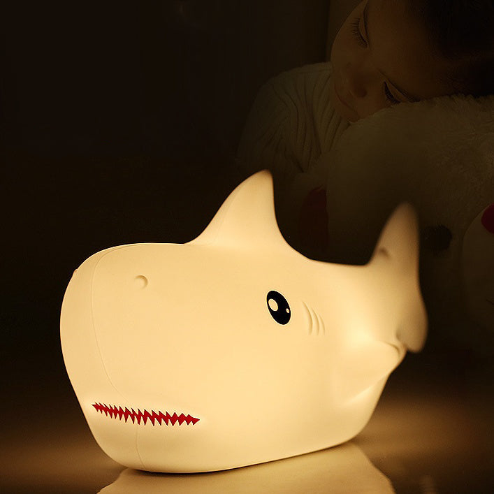 Satsus® Squishy Silicone Shark LED Night Light - Perfect Gift for Kids and Girls